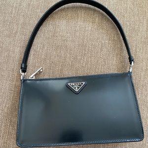 Prada Brushed Leather Hobo Bag